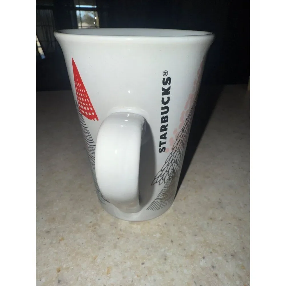 RARE 2017 Starbucks Christmas Holiday‎ Tree Ceramic Coffee Cup Tea Mug | 11 oz